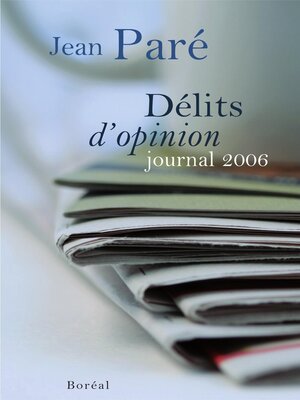 cover image of Délits d'opinion